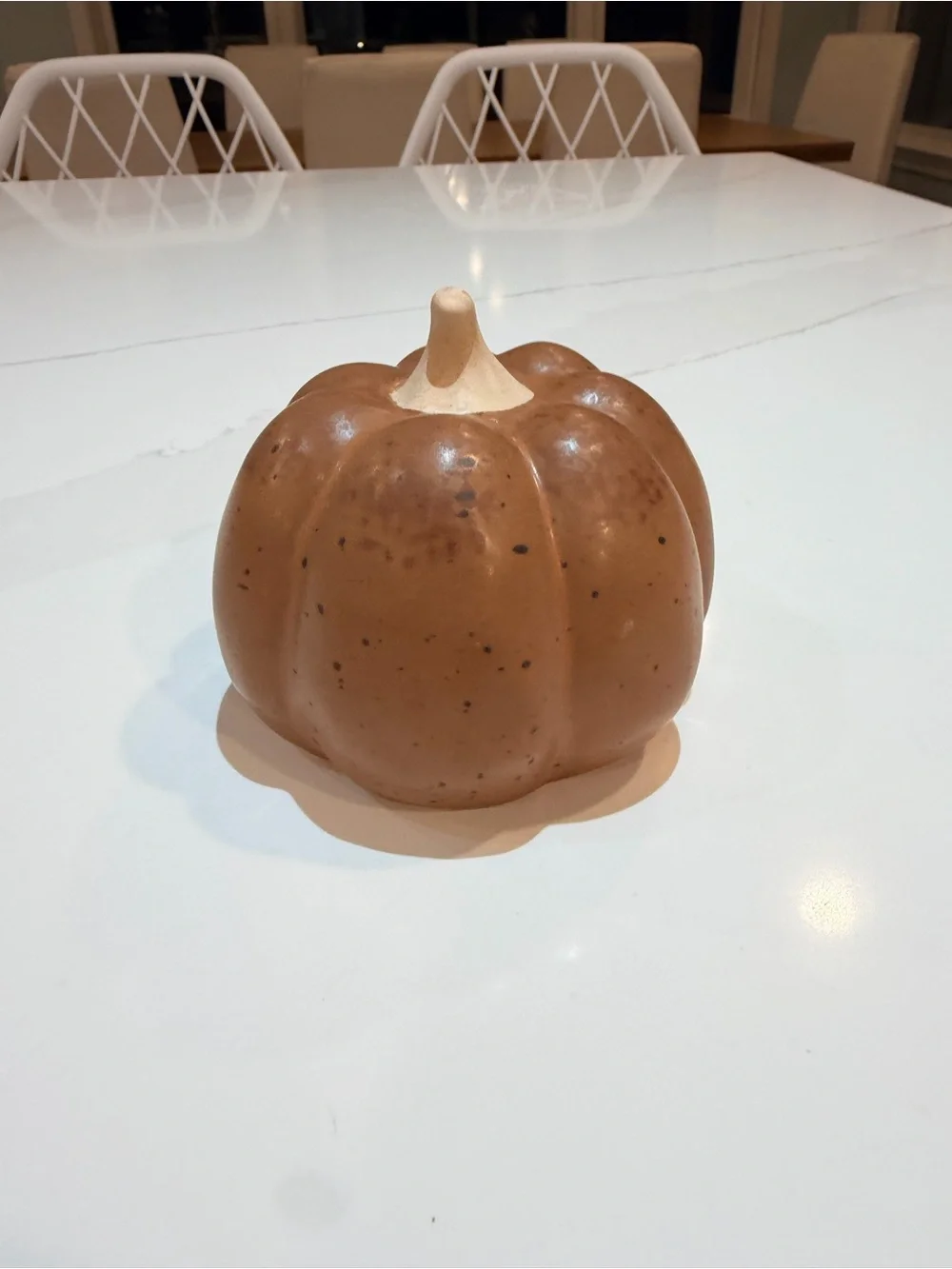Threshold Brown Ceramic Pumpkin Accent with Cream Stem